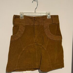 See by Chloé Bronze Brown Velvet A-Line Skirt – Size FR 38